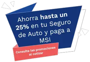 Ahorra hasta un 25% en tu Seguro para auto El Aguila y paga a meses sin intereses